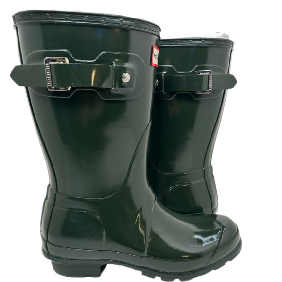 NEW HUNTER Short Rain Boot/GLOSS GREEN/SIZE 6 - Picture 2 of 11